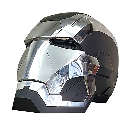 VAZTTY Iron-mans Mk5 Electric Helmet Voice Control Open/Close Mask Kids Toys Birthday Grey, White