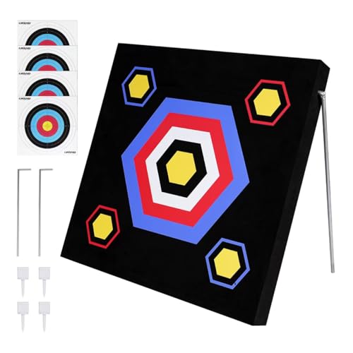 LWANO 20'' Archery Targets High-Density EVA Foam Bow Targets for Recurve & Compound Bow Backyard Outdoor Practice Bow & Arrow Training Shooting