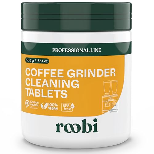 Roobi Professional Coffee Grinder Cleaning Tablets. Carbon Neutral Coffee Grinder Cleaner. Up to 14 cleans, 500gr.