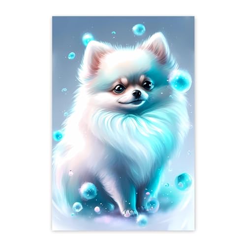 Gabbana Pomeranian Diamond Painting Kits for Adults - Round Full Drill Diamond Dots Paintings for Beginners, 5D DIY Diamond Painting Dog Gem Art Painting Kits 8x12 Inch, WZ-5-ZS-Dog-X33063-5JA4HM