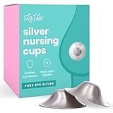 LaVie Silver Nursing Cups & Organic Pumping Spray Bundle: Soothing Protection for Nursing Nipples and Lubricant for Sore Nipples