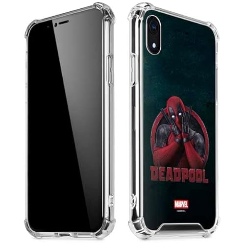 Skinit Clear Phone Case Compatible with iPhone XR - Officially Licensed Marvel Deadpool Legacy Surprised Deadpool Design