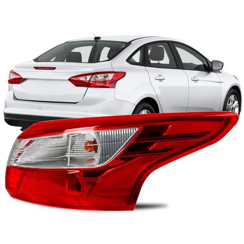 RANSOTO Tail Light Compatible with 2012 2013 2014 Ford Focus Sedan Rear Taillight with Bulb Right Passenger Side Brake Lamp