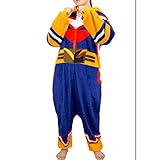 Nanrui Trade. Halloween Hero Academia Costume Adult Anime All Might One-piece Pajamas Jumpsuit Cosplay for Women Men Homewear(S/M, Onesies)