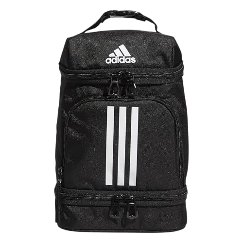 adidas Excel Insulated Lunch Bag, Cooler with Zipper, Pocket for Ice Pack, and Clip, Temperature Control Insulation