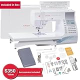 SINGER Quantum Stylist 9960 Computerized Sewing & Quilting Machine with Extension Table, Hard Carrying Case & Accessory Kit | 600 built-in stitches & Lettering, LED Light & High-End Touch buttons