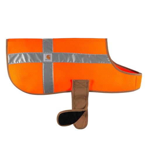 Carhartt Mesh Safety Dog Vest, Hi-Visibility Lightweight Dog Vest, Hunter Orange, Medium