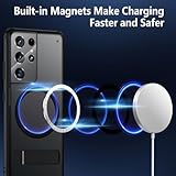 TIANNIUKE Magnetic Case for Samsung Galaxy S21 Ultra,Compatible with MagSafe,Adjustable Kickstand,Translucent Matte Anti-Fingerprint,Shockproof Protective Phone Case