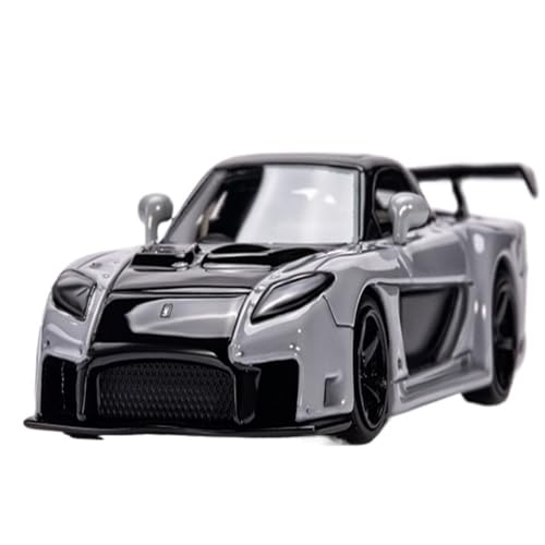 Metal Vehicles Toys 1:64 for Mazda RX7 Veilside Wide Body Edition Gray Realistic Resin Car Model Home Window Decoration Home Or Office Décor