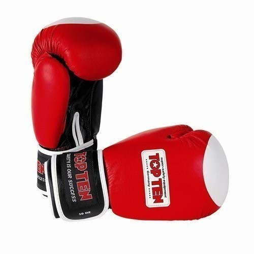 TOP TEN W.A.K.O Approved Red Boxing Gloves - 10oz
