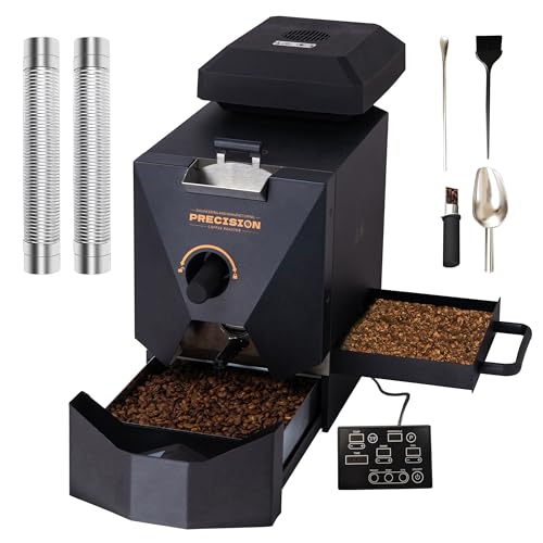 1Pound Electric Coffee Roaster, Automatic Roasting And Easy Operation, With A Smoke Filter(Suitable for light roasting), 2 Chimney Tube, And Chaff Collector.