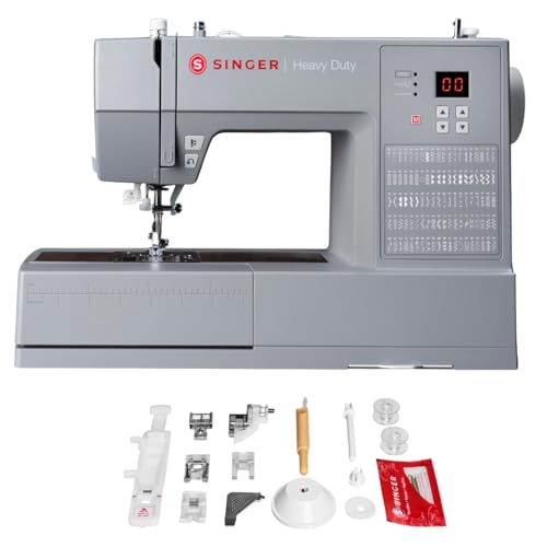 SINGER Heavy Duty 6620C Computerized Sewing Machine with Accessories | 215 Stitches, LCD Screen, Built-In Needle Threader | Easy Setup, Durable Metal Frame, Ideal for Clothes & Home Projects