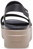 Crocs Women's Brooklyn Low Wedges, Platform Sandals, Black/Mushroom, Numeric_8