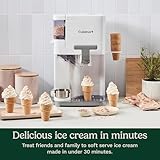 Cuisinart Soft Serve Ice Cream Machine- Mix It In Ice Cream Maker for Frozen Yogurt, Sorbet, Gelato, Drinks 1.5 Quart, White, ICE-48