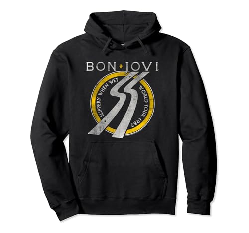 Bon Jovi Slippery When Wet World Tour Pullover Hoodie