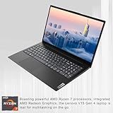 Lenovo V-Series V15 Business Laptop, 15.6" FHD Display, AMD Ryzen 7 7730U, 24GB RAM, 1TB SSD, Numeric Keypad, HDMI, RJ45, Webcam, Wi-Fi, Windows 11 Pro, Black