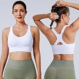 Evercute Adjustable Sports Bras for Women Racerback High Support Bras Set Padded Workout Bras Seamless Yoga Athletic Bras