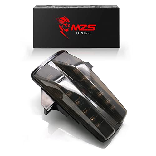 MZS Motorcycle Tail Light Turn Signal LED Integrated Blinker Smoke Compatible with SV650 2003-2008 / SV1000 2003-2007