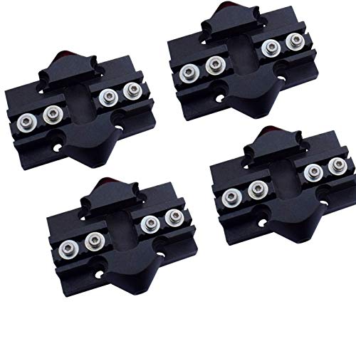 XIAOMINDIAN-HAT 4pcs 3D Printer Kossel Effector Carriage Aluminum Delta Mini Kossel Slider M3/M4 with Screw Tackle Suitable for Closed Loop Belt Printer Parts(Color : Black,Size : 4pcs M3)