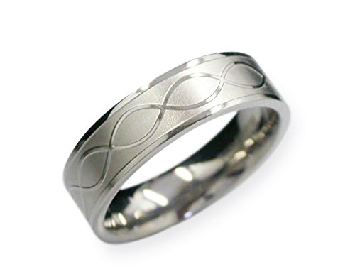 Titanium "Infinity Knot" Wedding band or Promise ring ~ Sz 12