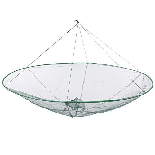 Tgoon Fishing Net, 59inch Foldable Fishing Net High Strength Nylon Mesh Floating Shrimp Cage for Fish Shrimp Minnow Crayfish Crab, Portable Fish Baskets