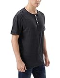 Liberty Imports 4 Pack Men's Henley Shirts Casual Triblend Basic Lightweight Short Sleeve T-Shirts (Edition 1, XX-Large)