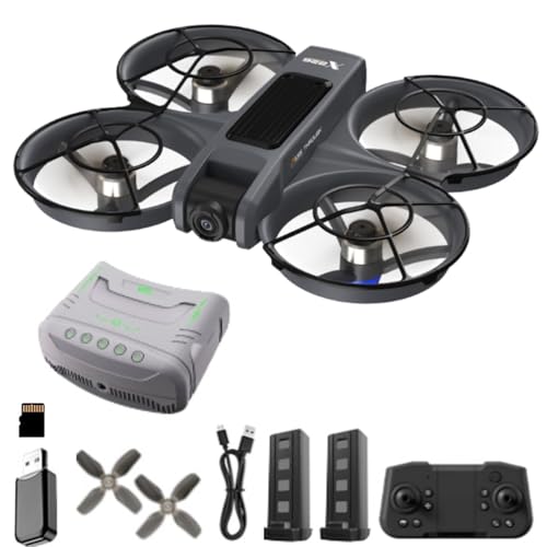 Drone with VR Headset, First-Person View, 1080P Camera for Beginners FPV Quadcopter, 360° Flip, Brushless Motor, Optical Flow Hovering, Speed Control, Propeller Guards, One-Key Takeoff/Landing, Night Lights