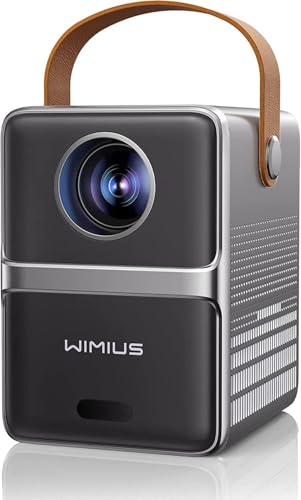 Mini Projector with WiFi and Bluetooth - 【Electric-Focus/Auto Keystone/Short Throw/550 ANSI】WiMiUS 1080P Portable Outdoor Movie Home Theater Proyector Compatible with HDMI,USB,AV,Phone/Tablet/Laptop