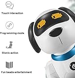 Remote Control Dog, Robot Toys for Kids, RC Robotic Stunt Puppy Voice Control Toys, Remote Control Dancing Programmable Robot Dog Smart RC Robot with Sound Interactive Gift for 3+ Ages Boys and Girls