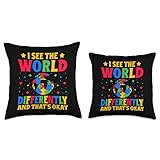 Autism Awareness Design Autistic For Men Women Autism Throw Pillow