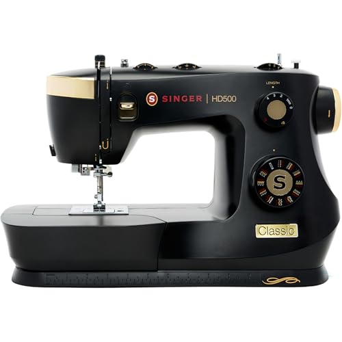 SINGER Heavy Duty 500 Classic Sewing Machine with Accessory Kit | Strong Motor with Enhanced Piercing Power, 23 Built-In Stitches, Full Metal frame, 1-step Buttonhole & LED Light