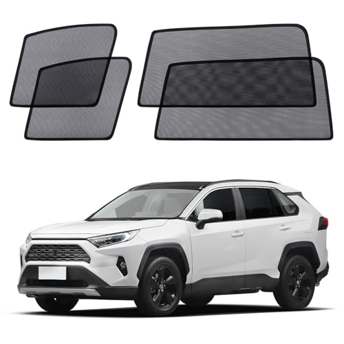 XCBYT Car Window Shades - 4 Pack for 2019-2024 Toyota RAV4 Sun Shade Side Window Sun Shade Car Window Shade for Baby with Breathable Mesh Insulate Heat and UV for Sleep Camping Breastfeeding