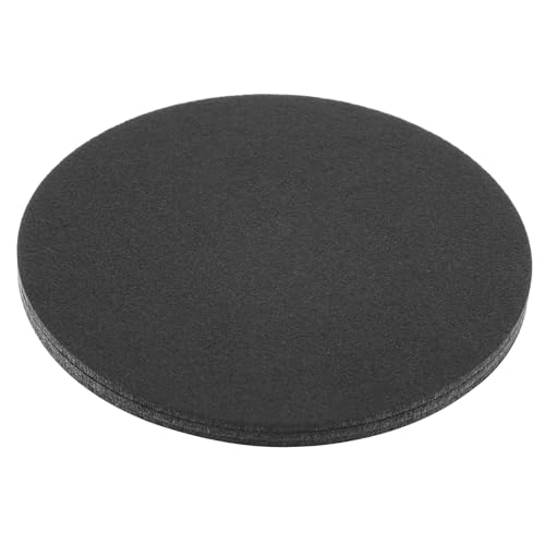 MECCANIXITY Plant Coasters 16 Inch Reversible Absorbent Waterproof Round Felt Pad Mat, Black 3 In1 Set