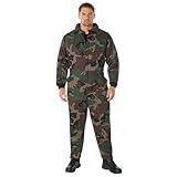 Rothco Insulated Twill Coveralls – Warm Poly Fiberfill Insulation – Long Sleeve Speedsuit for Cold Weather, Woodland Camo - L