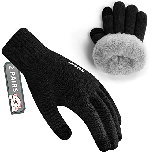 Kids Winter Gloves for Boys Girls Children Toddler Thermal Wool Knit Gloves with Insulated Fleece Lining Keep Hand Warm Gift