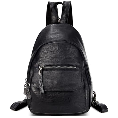 FANCELINE Small Backpack Purse for Women Fashion PU Leather Backpack Convertible Ladies Sling Bag