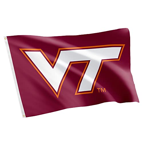 Desert Cactus Virginia Tech VT Flag - 3 x 5 Feet Hokies Banner, Indoor/Outdoor Durable Fabric, 100% Polyester Design (Style 1)