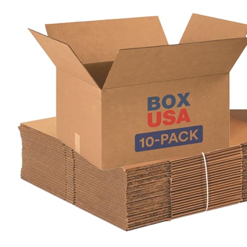 BOX USA Moving Boxes Large 23"L x 17"W x 12"H 10-Pack | Corrugated Cardboard Box for Shipping, Mailing, Packing, Packaging and Storage