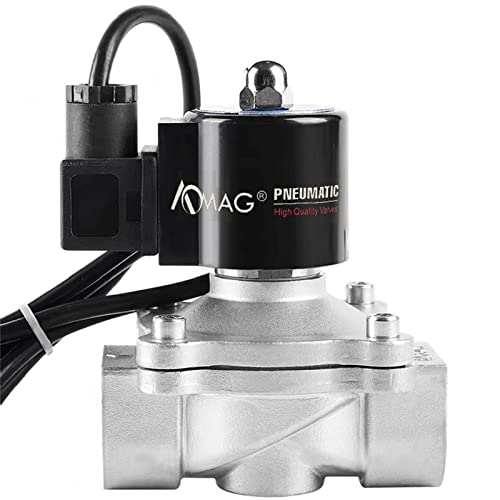Normally Closed Water Fountain Solenoid Valves, 3/4" NPT AC 110V Stainless Steel VITON Electric Underwater Solenoid Valve for Water, Air, Oil, Fuel