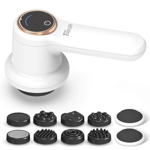 TOTO81JXM Electric Cellulite Massager – Body Sculpting Machine with 8 Massage Heads, Lymphatic Drainage & Skin Tightening for Belly Stomach Leg, Lipo Roller Massager After Surgery, Adjustable Speed.