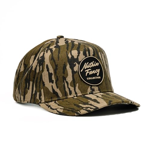 NUTHIN FANCY CO Comus Hat, Classic Outdoor Cap, Breathable Adventure & Everyday Wear Snapback for Both Men & Women, Mossy Oak - Original Bottomland