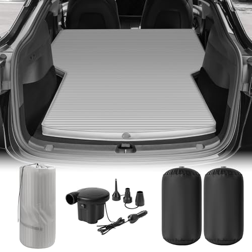 Uireefly Tesla Model Y Mattress Memory Foam Mattress Tesla Model Y Inflatable Model Y Mattress Bed with Air Pump Grey