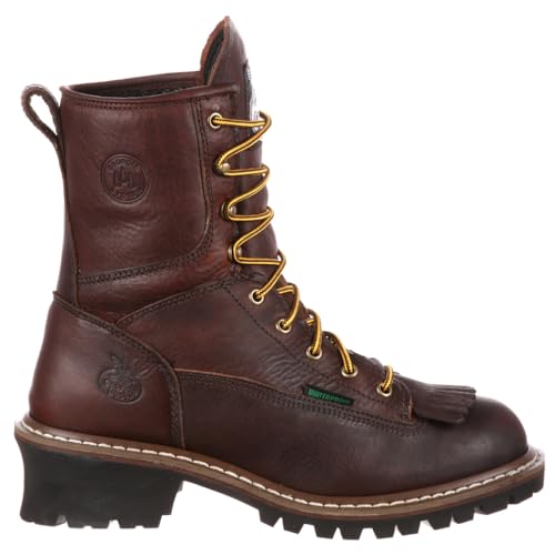 Georgia Boot Men's 8" Loggers G7313 Industrial-and-Construction-Shoes, Brown, 10.5