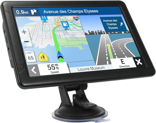 GPS Navigation for car,9 inch High-Definition Touch Screen 256-16GB，2025 Maps (Free Lifetime Updates), Truck GPS Commercial Drivers, Semi Trucker GPS Navigation System, Custom Truck Routing