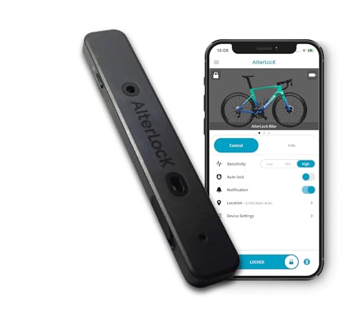 AlterLock Gen3 Anti-Theft Alarm GPS/Wi-Fi Tracking Device Bluetooth/LTE-M Communication | App-Connected Bicycle Motorcycle Vehicle|Compact and Lightweight Long Run Time Waterproof Dustproof IP66