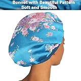 ROYBENS Satin Bonnet Hair Bonnet for Sleeping- 4 Pack Large Bonnets for Black Women with Elastic Soft Band for Hair Care