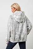 Anoumcy Camo Hoodie for Women Maple Leaf Fleece Hooded Sweatshirt Oversized Camouflage Hoodies For Women Trendy Grey S