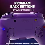 PDP Afterglow Wave Wireless Pro Controller with Full Motion for Nintendo Switch, Nintendo Switch - OLED Model, 8 RGB LED Lighting Zones, 30 Foot Range, 20 Hour Rechargeable Battery: Purple