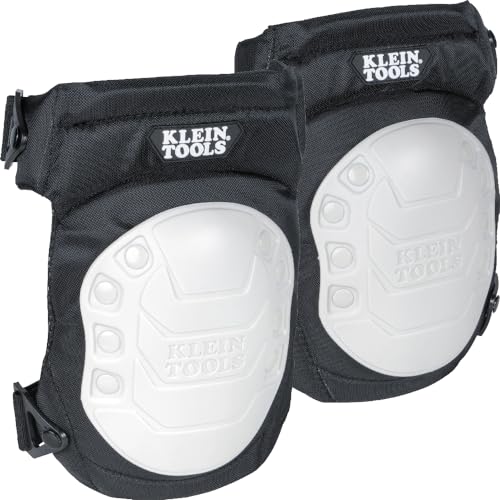 Klein Tools 60846 Knee Pad for Men and Women, Non-Marring, Gel-Like Padding, Adjustable Straps, Great for Construction and Flooring