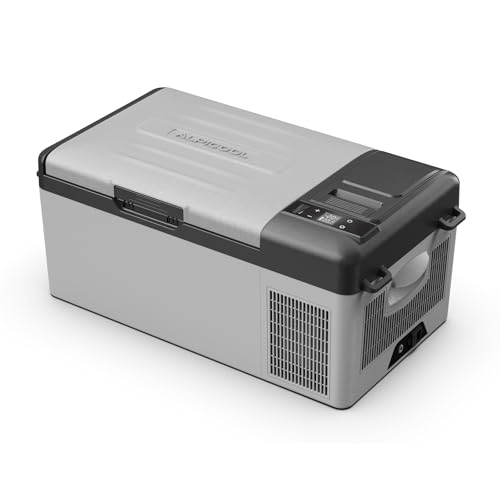 Alpicool Y15E Portable Car Freezer,12 Volt Refrigerator, 17 Quart (15.8 Liter) Fast Cooling 12V Car Fridge, -4℉~68℉ for Outdoor, Camping, RV (Grey&Black)